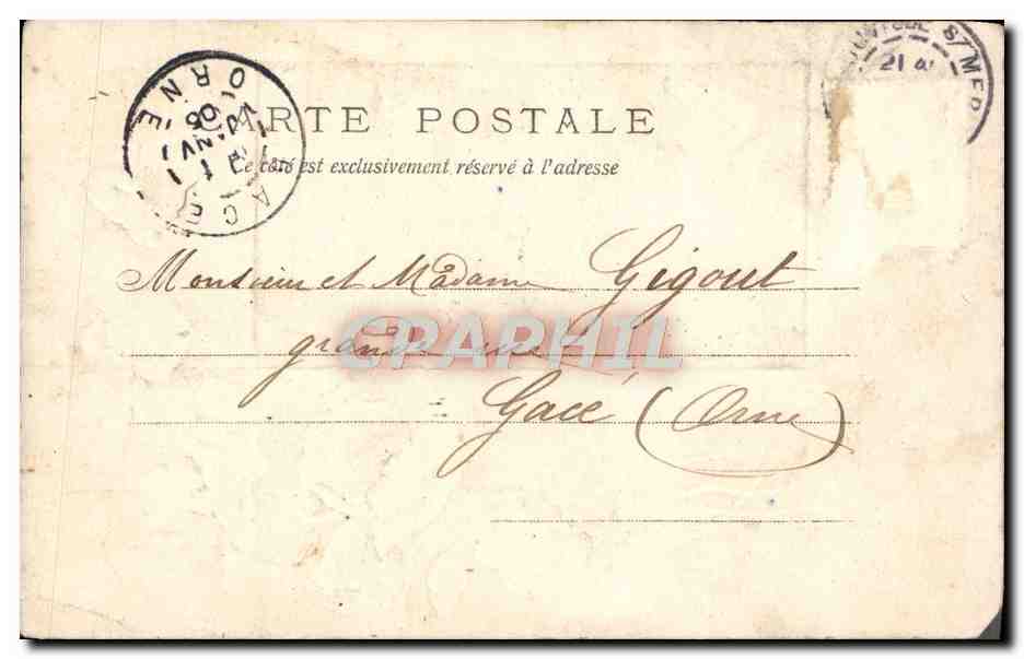 CPA Fantaisie Fleurs Femmes — Verso
