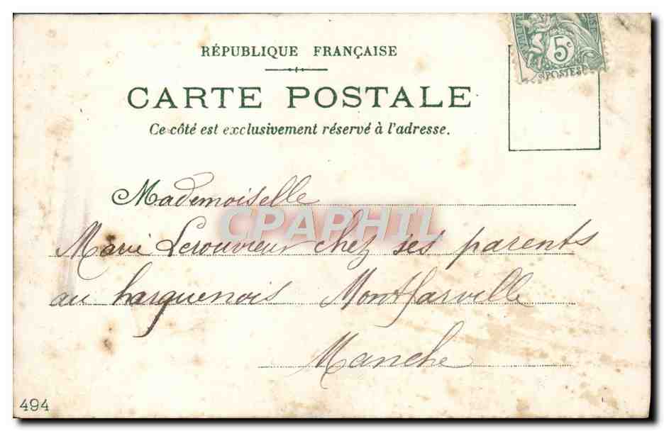 CPA Fantaisie Fleurs Edelweiss — Verso