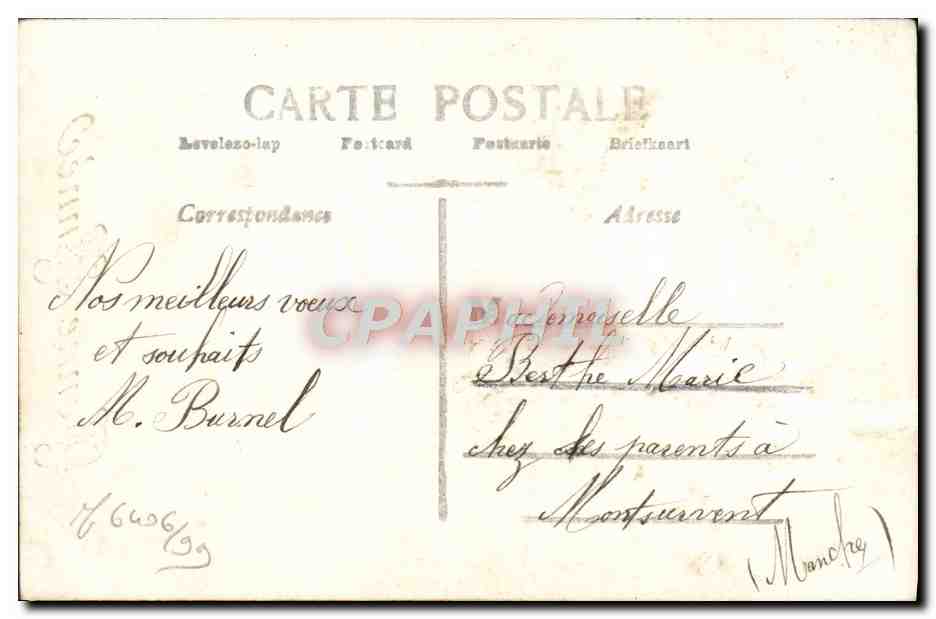 CPA Fantaisie Fleurs  — Back