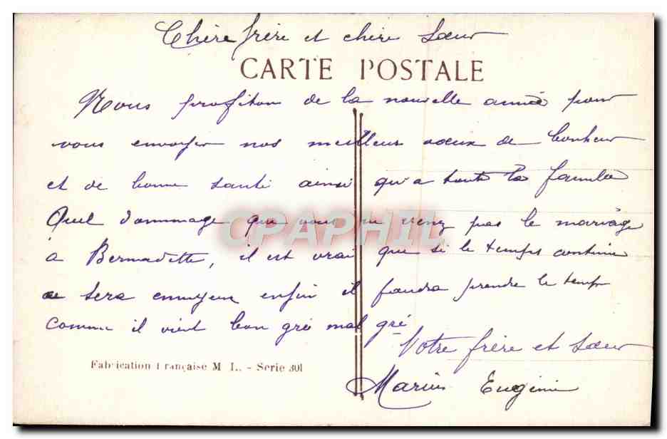 CPA Fantaisie Fleurs  — Verso