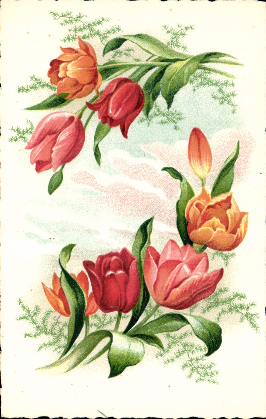 CPA Fantaisie Fleurs 