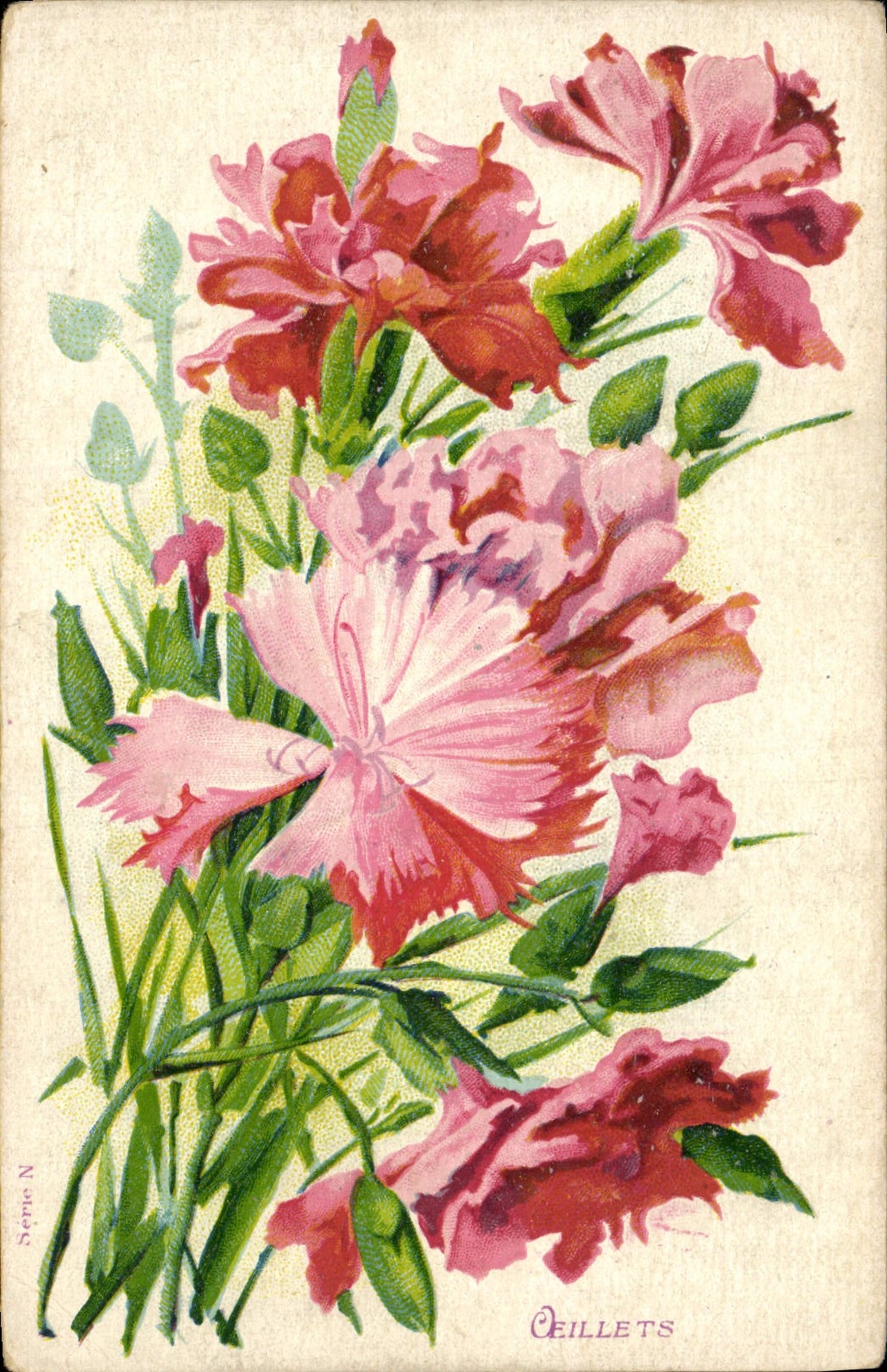 CPA Fantaisie Fleurs 
