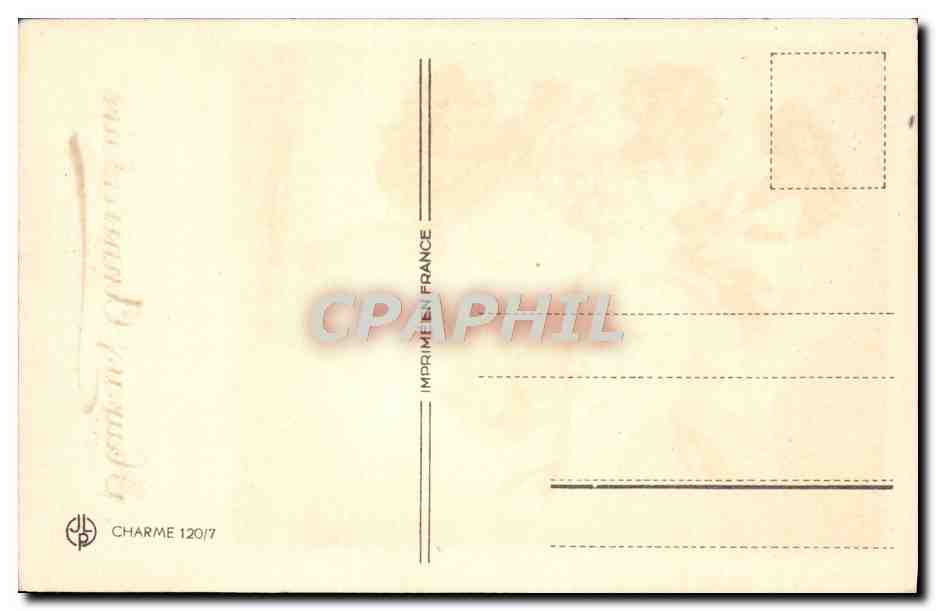 CPA Fantaisie Fleurs  — Verso