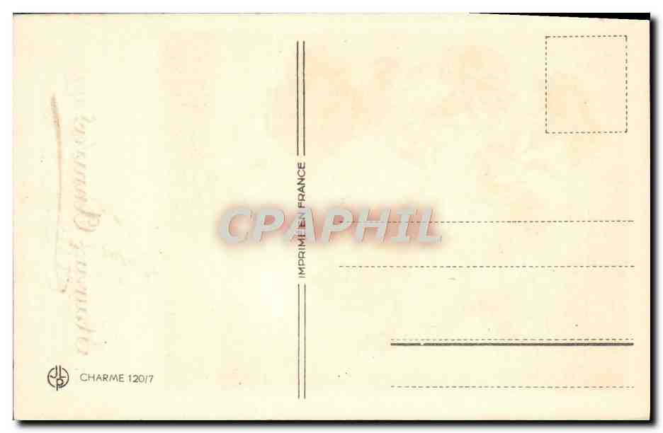 CPA Fantaisie Fleurs  — Back