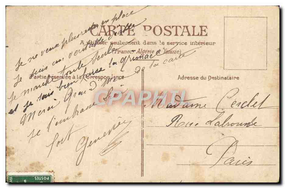 CPA Fantaisie Fleurs  — Verso
