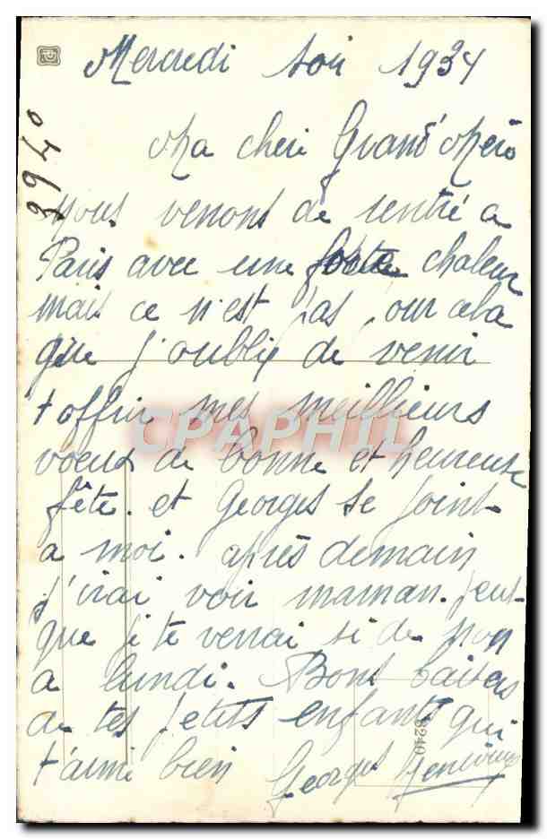 CPA Fantaisie Fleurs  — Rückseite