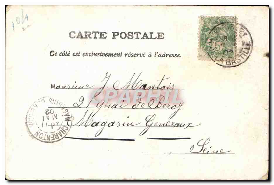 CPA Fantaisie Fleurs  — Verso