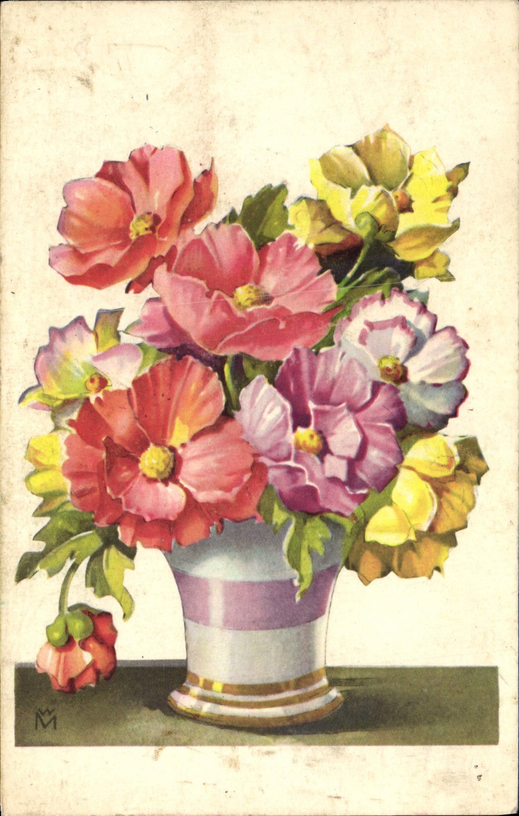 CPA Fantaisie Fleurs 