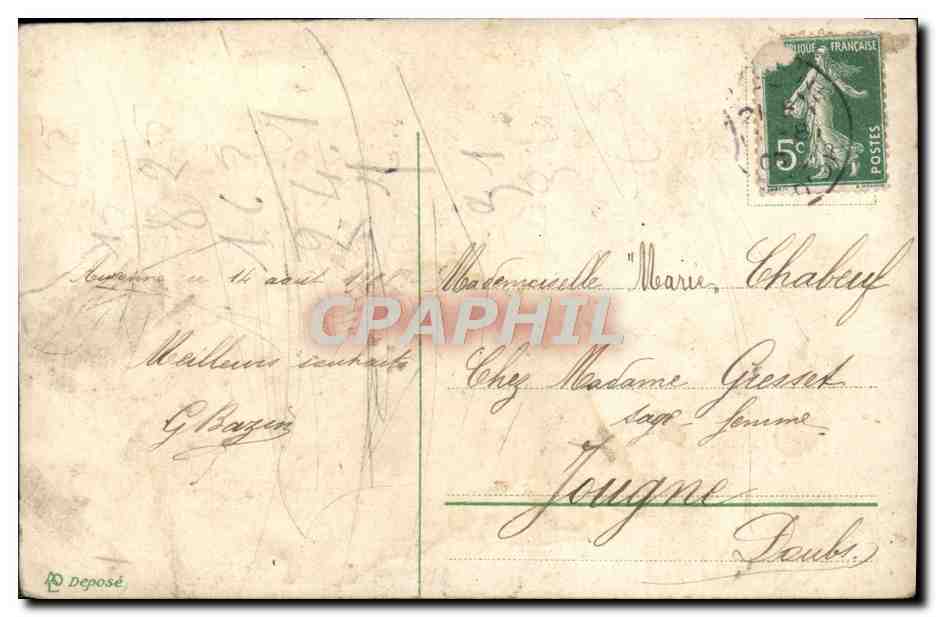 CPA Fantaisie Fleurs  — Verso