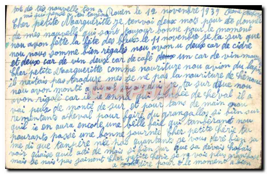 CPA Fantaisie Fleurs Femme Langage des marguerites — Rückseite