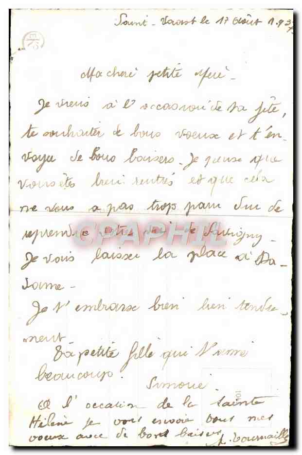 CPA Fantaisie Fleurs  — Verso