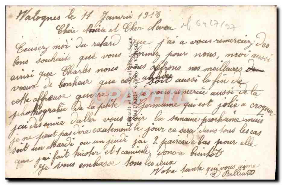 CPA Fantaisie Fleurs  — Verso