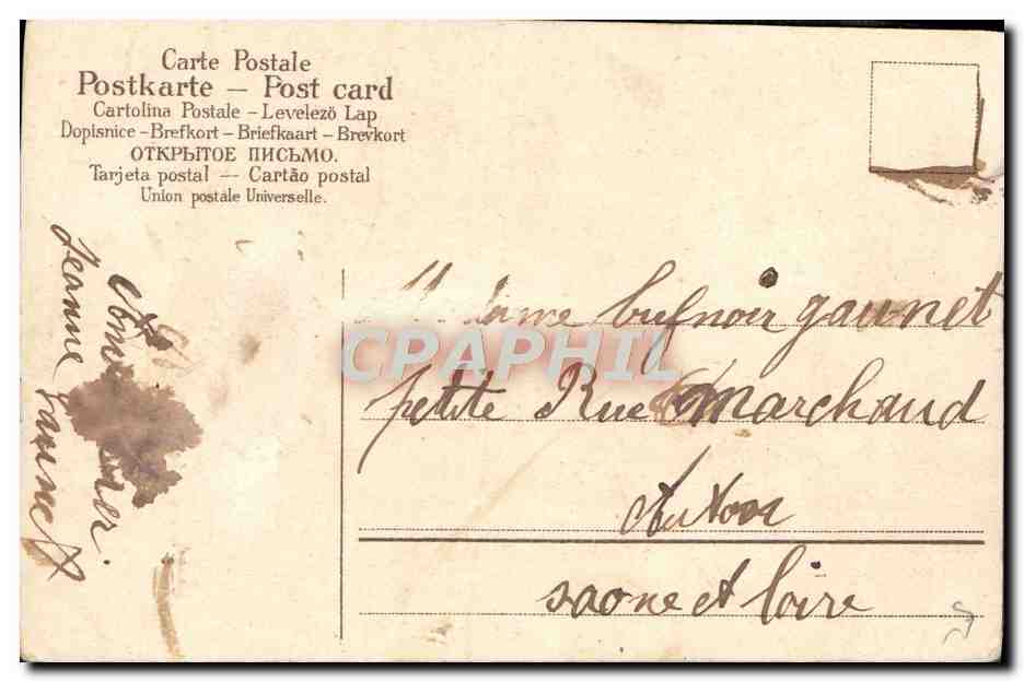 CPA Fantaisie Fleurs Enfant — Rückseite