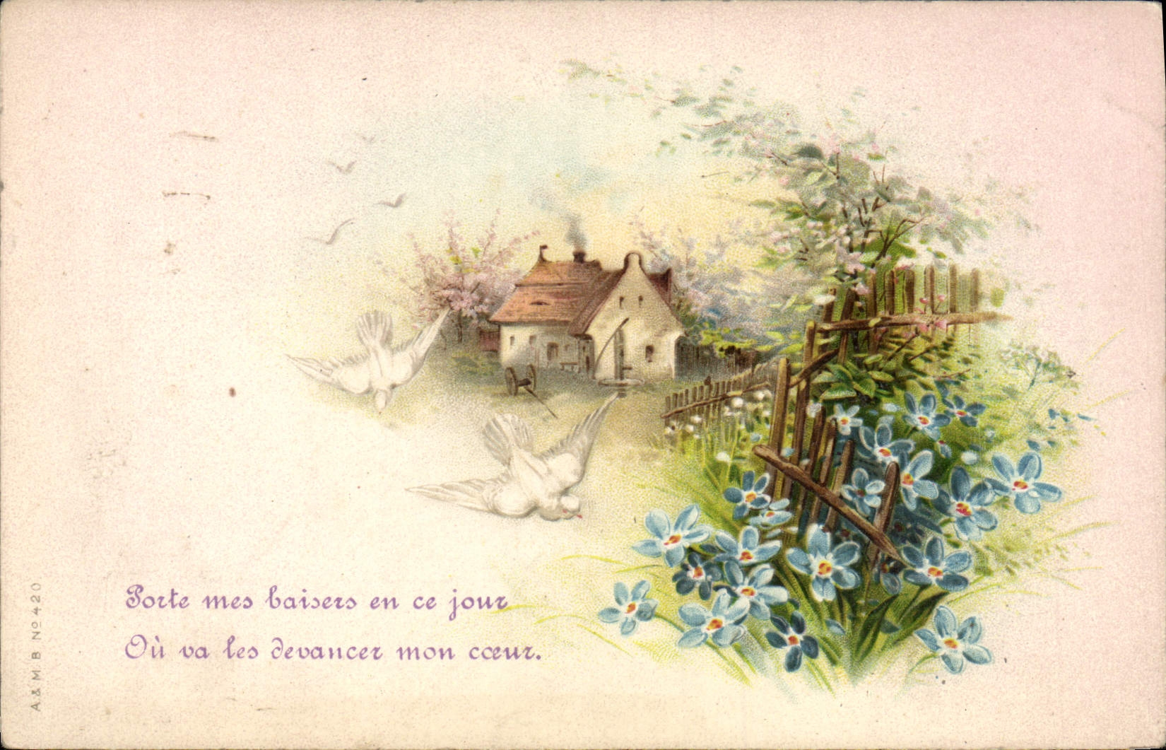 CPA Fantaisie Fleurs Colombes