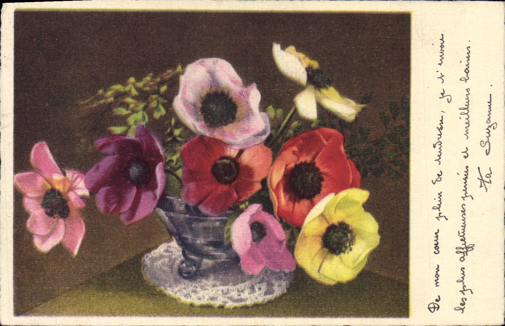 CPA Fantaisie Fleurs 
