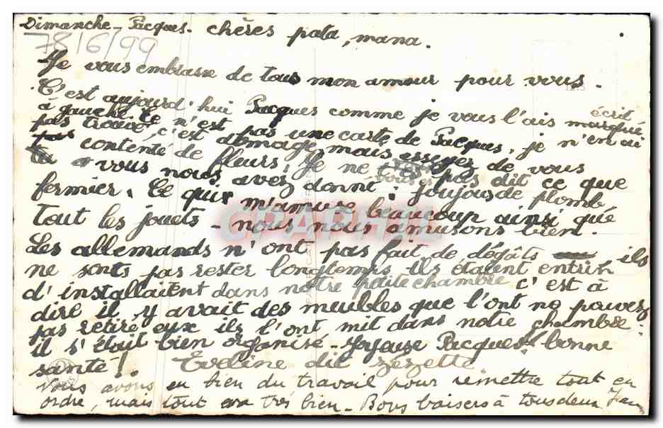 CPA Fantaisie Fleurs  — Verso