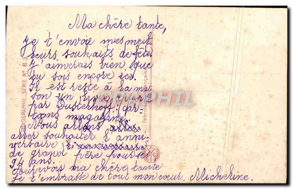 CPA Fantaisie Fleurs  — Verso