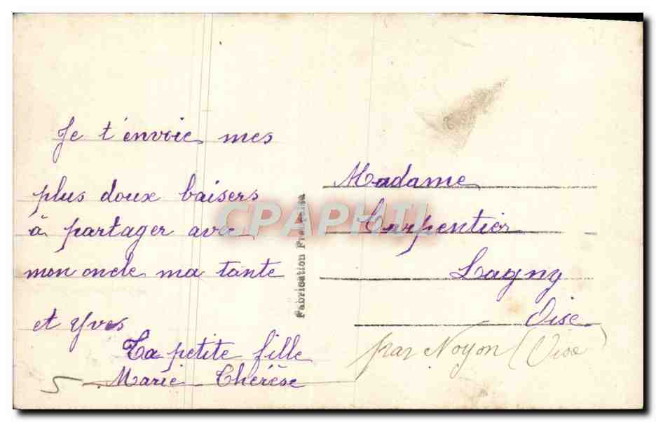 CPA Fantaisie Fleurs  — Verso
