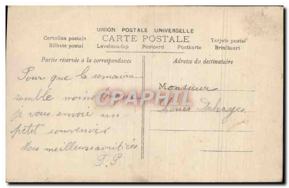 CPA Fantaisie Fleurs Femme — Rückseite