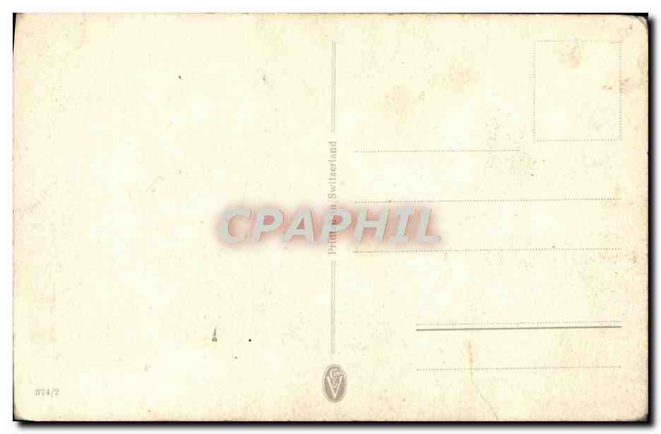CPA Fantaisie Fleurs Papillon — Verso