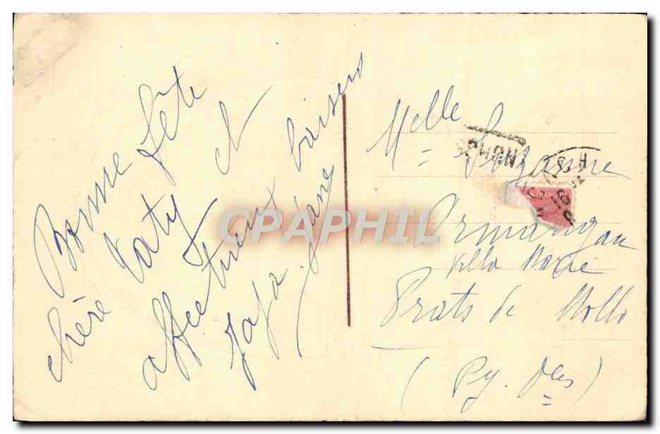 CPA Fantaisie Fleurs  — Verso