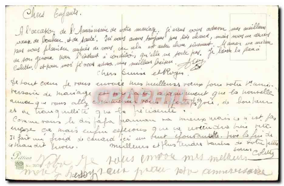 CPA Fantaisie Fleurs  — Rückseite