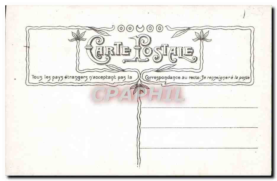 CPA Fantaisie Fleurs Santons Anges — Rückseite