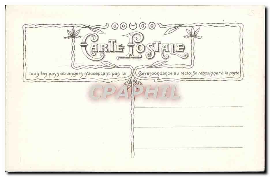 CPA Fantaisie Fleurs  — Back