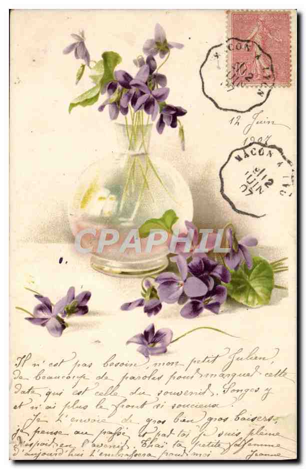 CPA Fantaisie Fleurs 