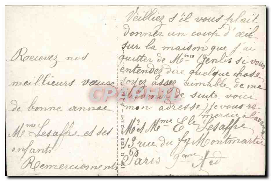 CPA Fantaisie Fleurs  — Verso