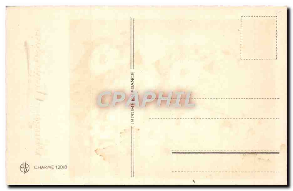 CPA Fantaisie Fleurs  — Verso