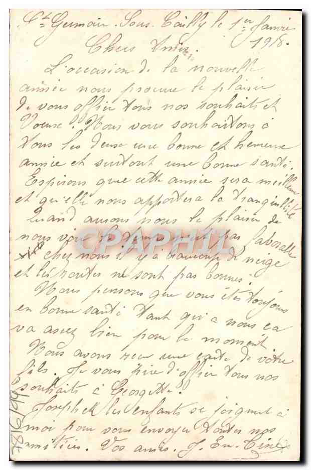 CPA Fantaisie Fleurs  — Rückseite