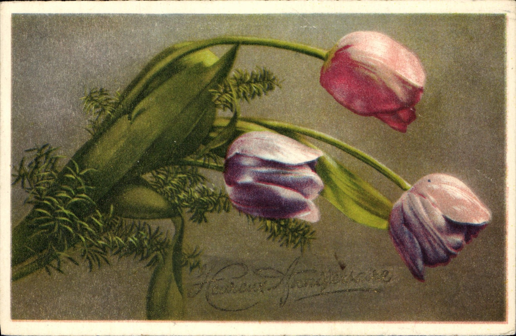 CPA Fantaisie Fleurs 