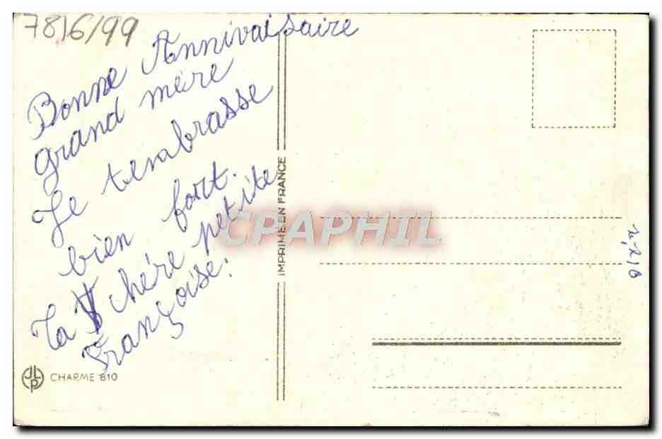 CPA Fantaisie Fleurs  — Verso