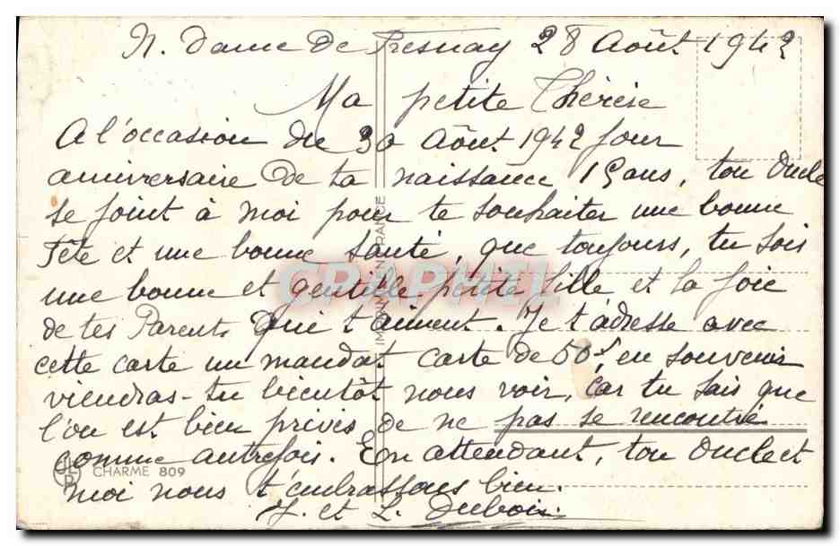 CPA Fantaisie Fleurs  — Verso
