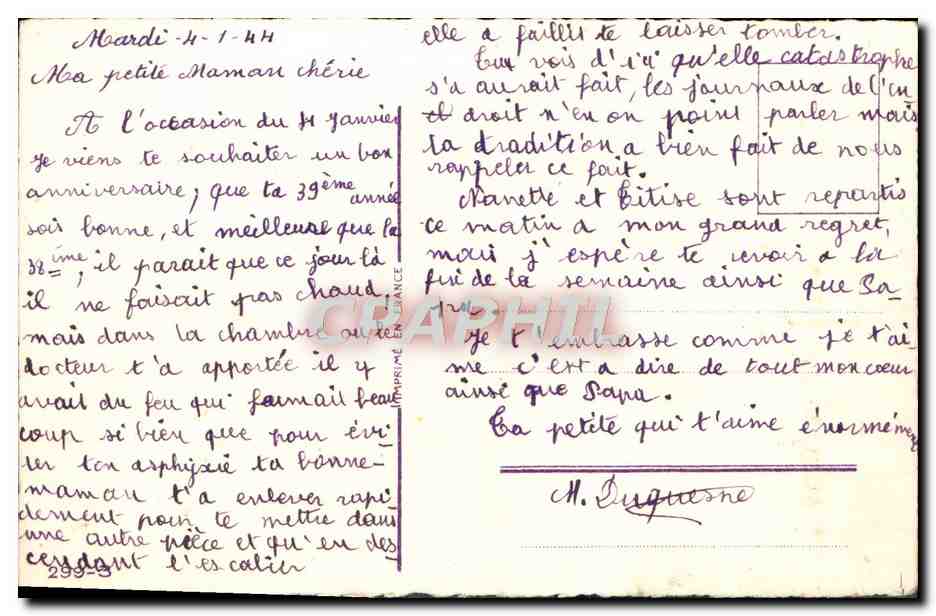 CPA Fantaisie Fleurs  — Verso