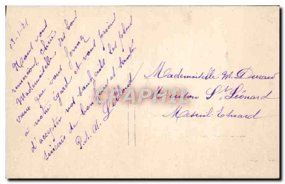 CPA Fantaisie Fleurs  — Verso