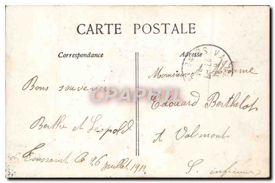 CPA Fantaisie Fleurs  — Verso