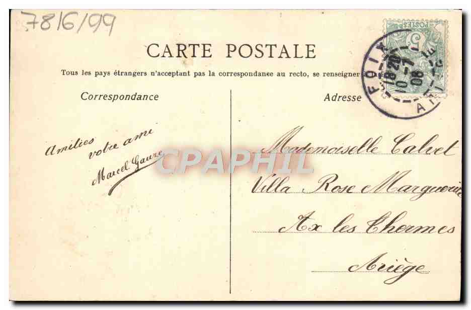 CPA Fantaisie Fleurs Hirondelles — Rückseite