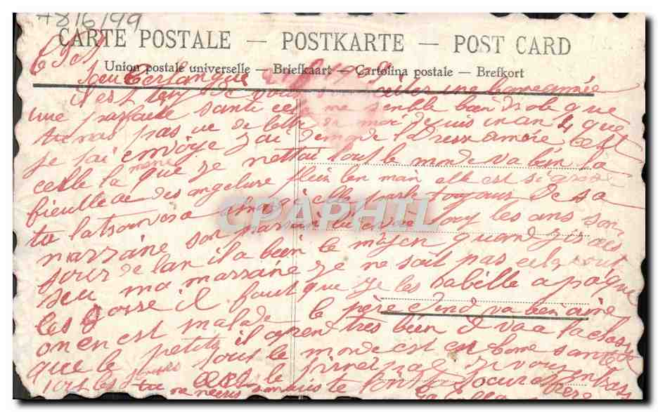 CPA Fantaisie Fleurs  — Rückseite