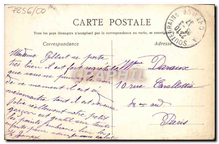 CPA Fantaisie Fleurs  — Rückseite