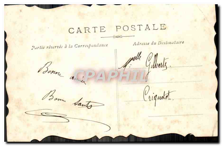 CPA Fantaisie Fleurs Colombes — Rückseite