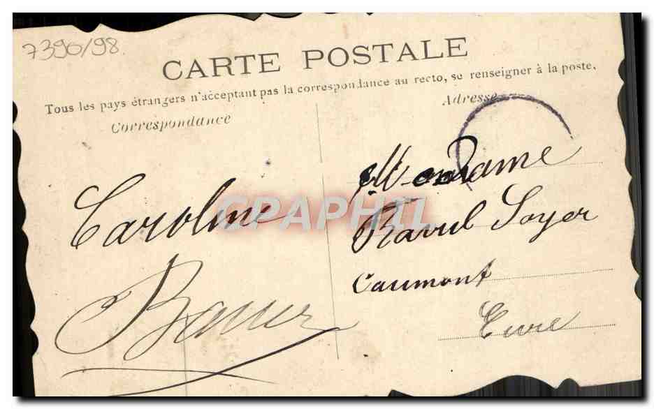 CPA Fantaisie Fleurs Oeuf Paques — Rückseite