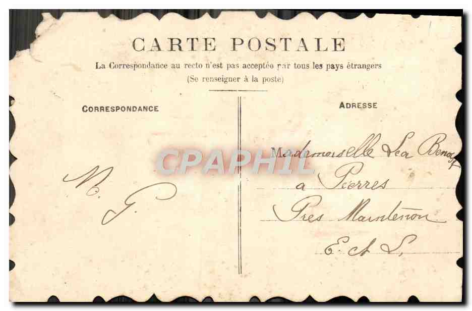 CPA Fantaisie Fleurs  — Rückseite