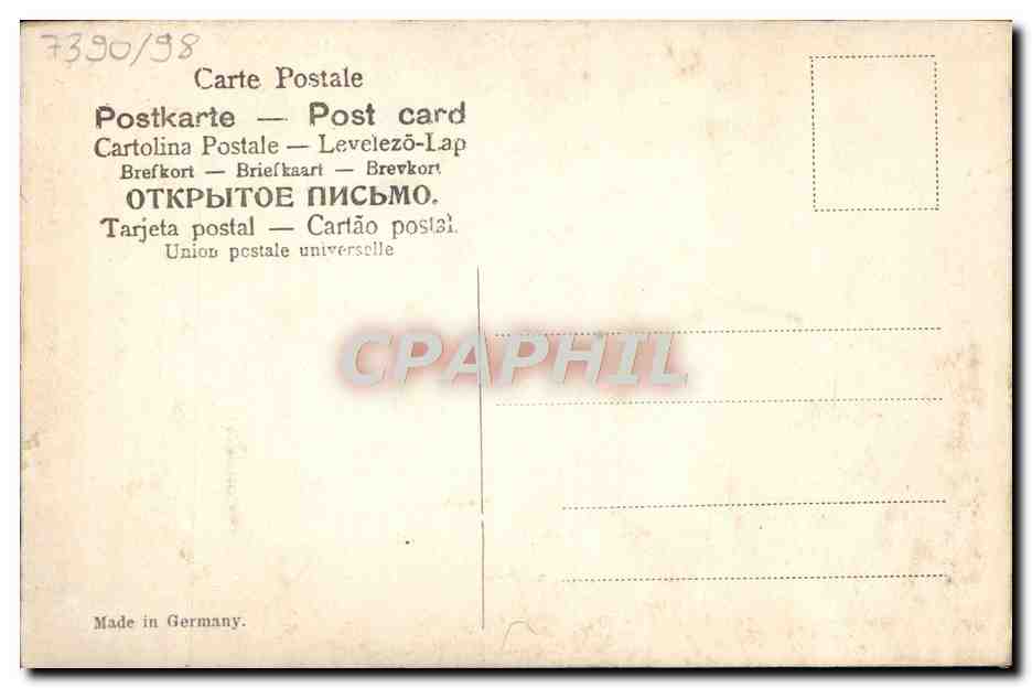 Houx et oiseau — 'Heureuse année' — Made in Germany — Rückseite