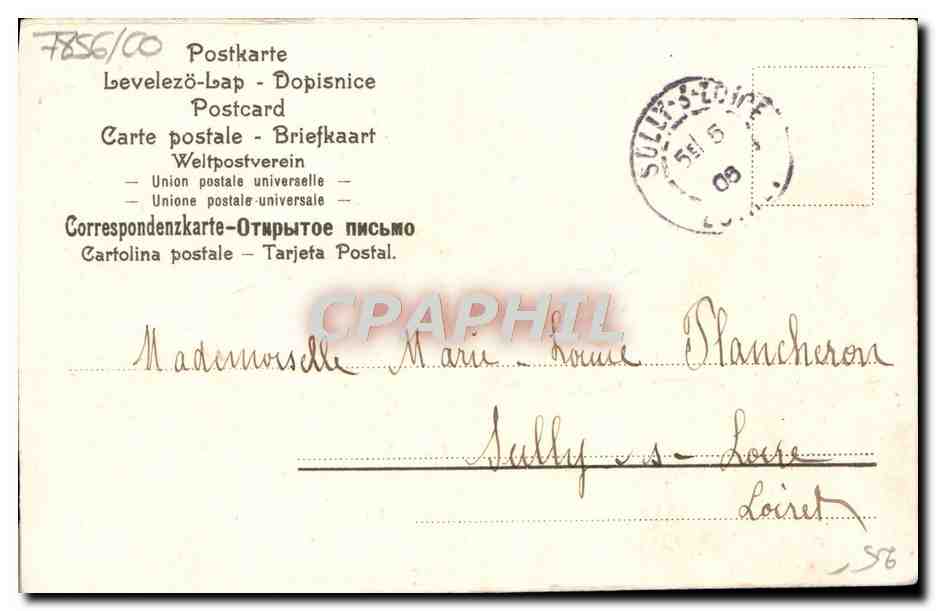 CPA Fantaisie Fleurs Enfant Trefle — Rückseite