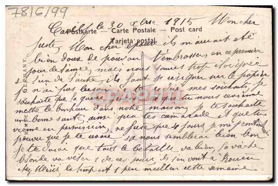 CPA Fantaisie Fleurs  — Rückseite