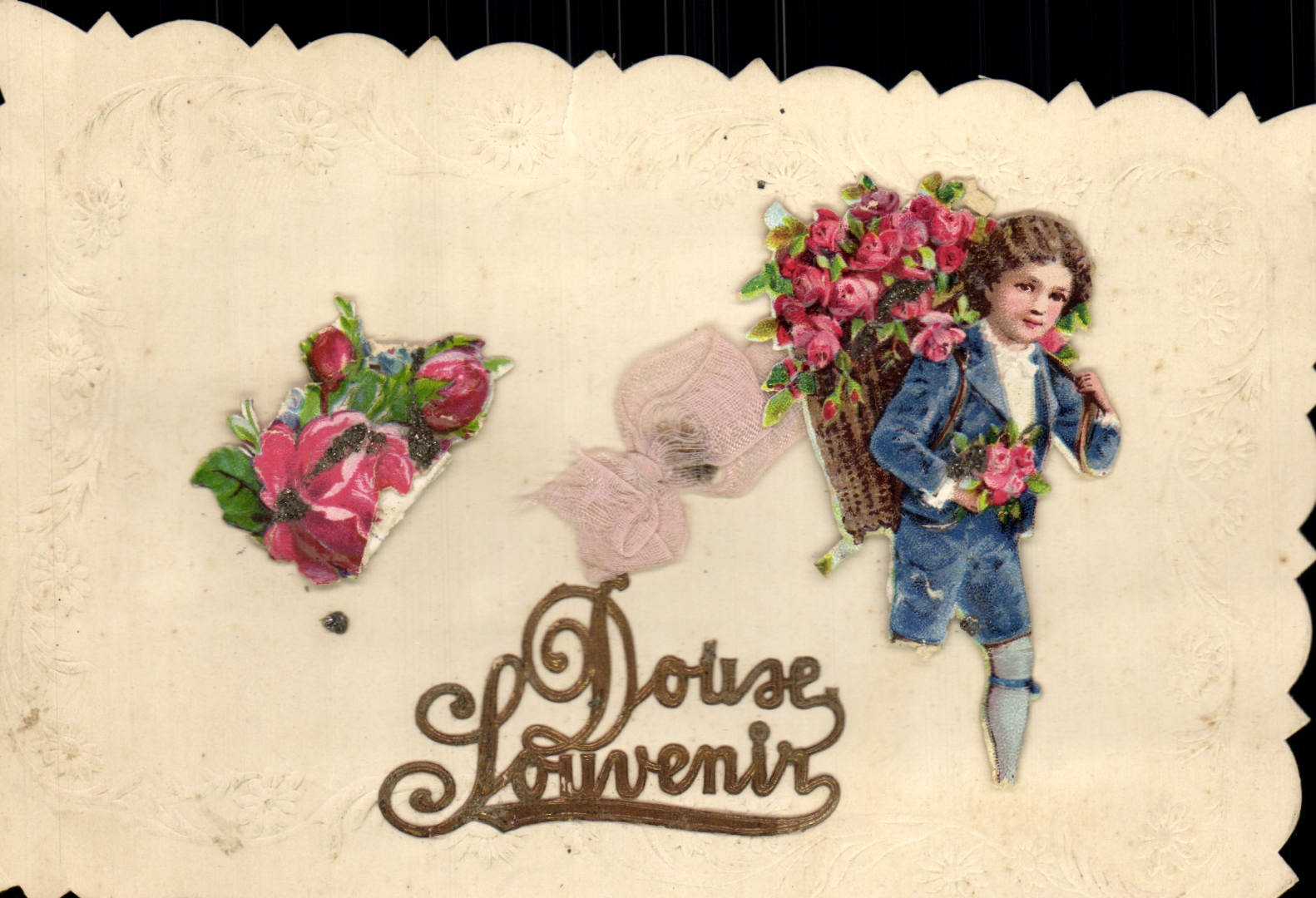 CPA Fantaisie Fleurs Enfant