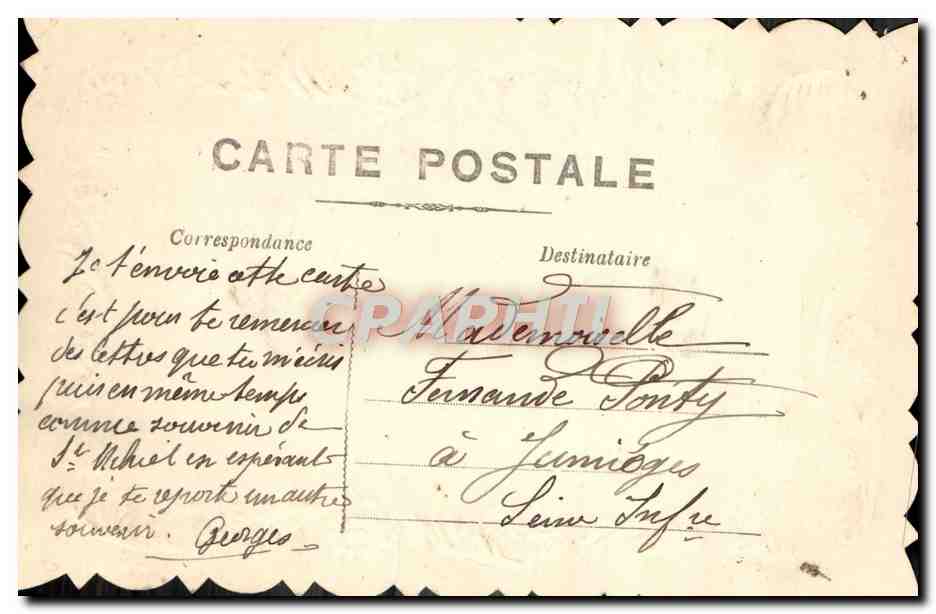 CPA Fantaisie Fleurs Enfant — Rückseite