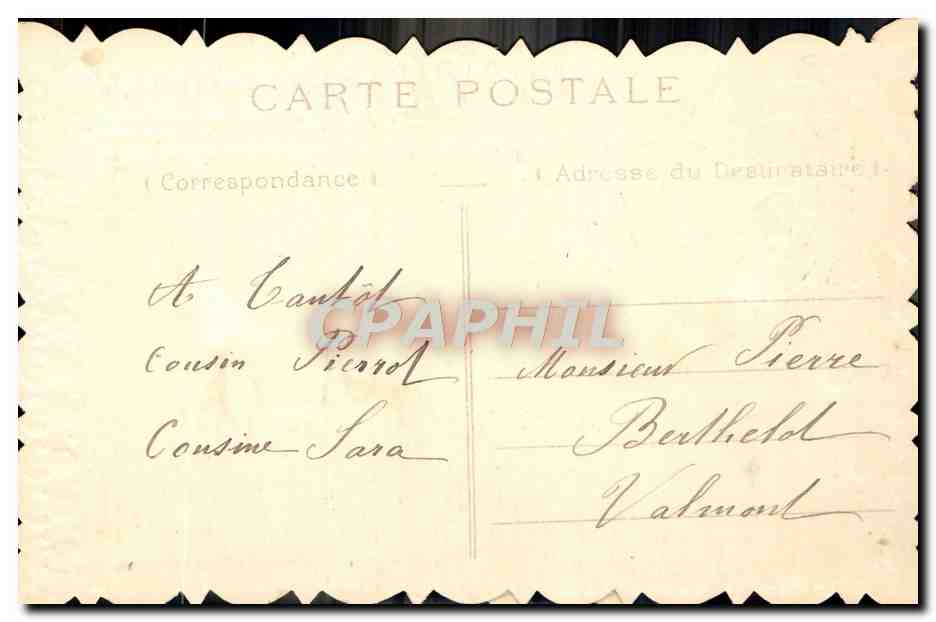 CPA Fantaisie Fleurs Hirondelles — Rückseite